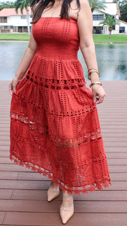 Barcelona Eyelet Dress