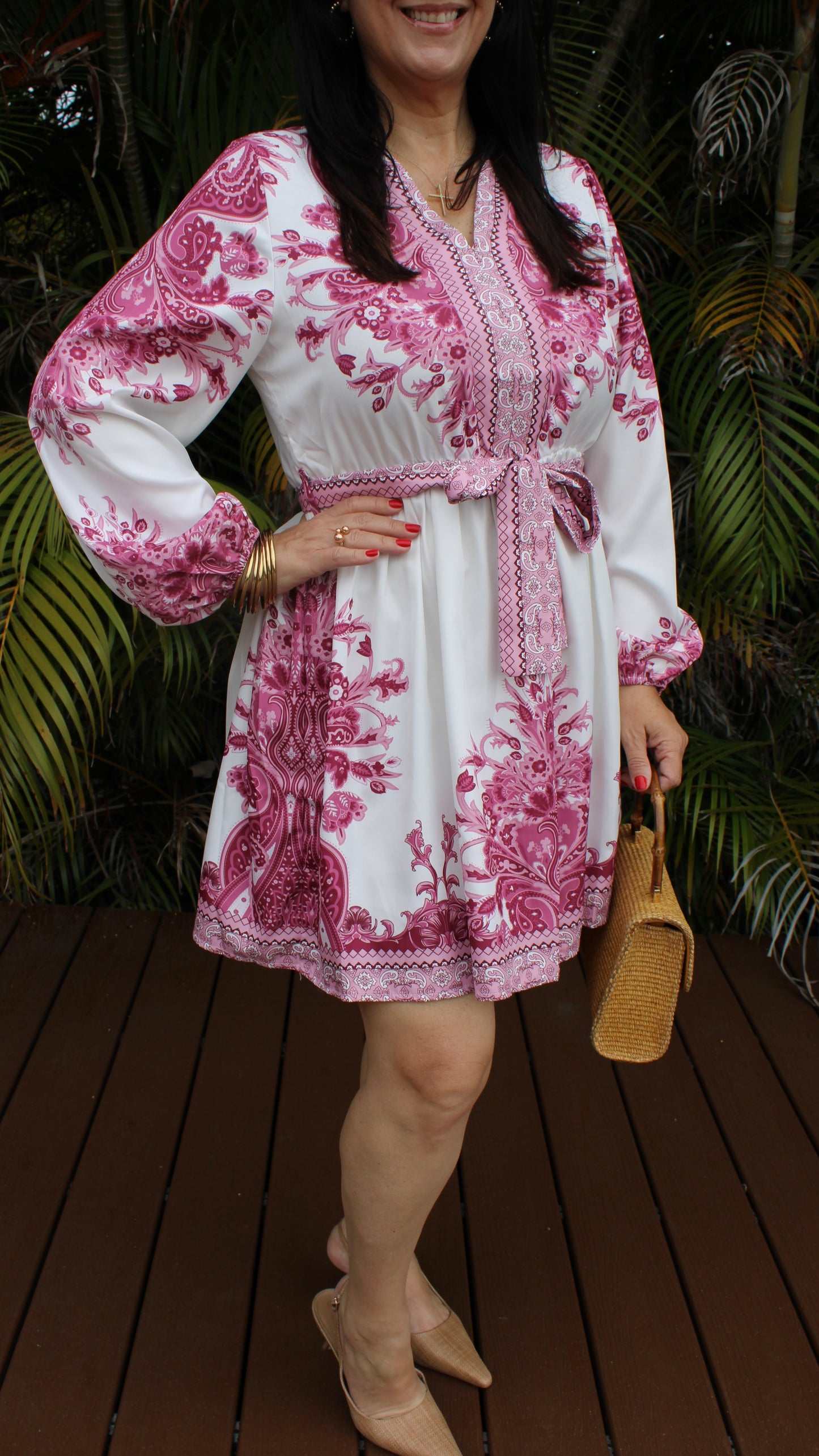 Paisley Long Sleeve Dress